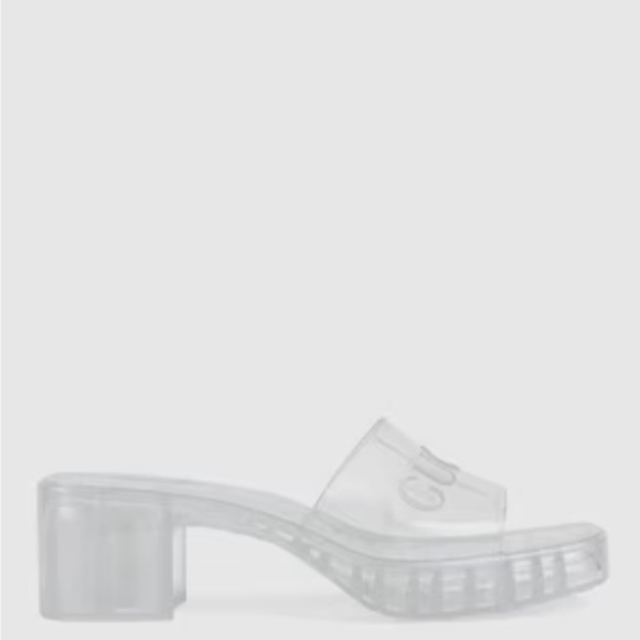 Gucci Authentic Clear Platform Rubber Slides - Size 37 - Picture 1 of 11